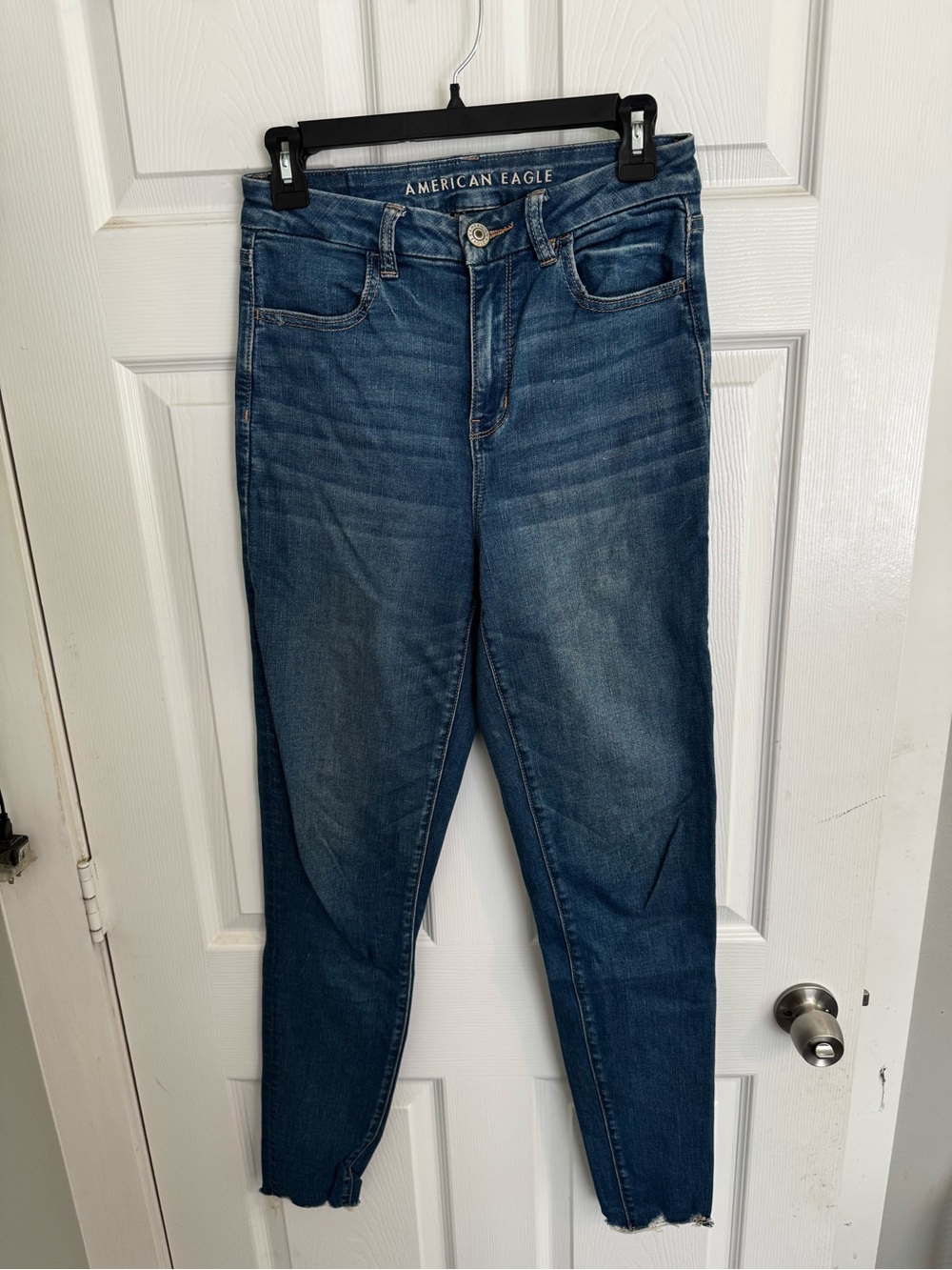 American Eagle Outfitters Dark Blue Skinny Jeans X-LONG